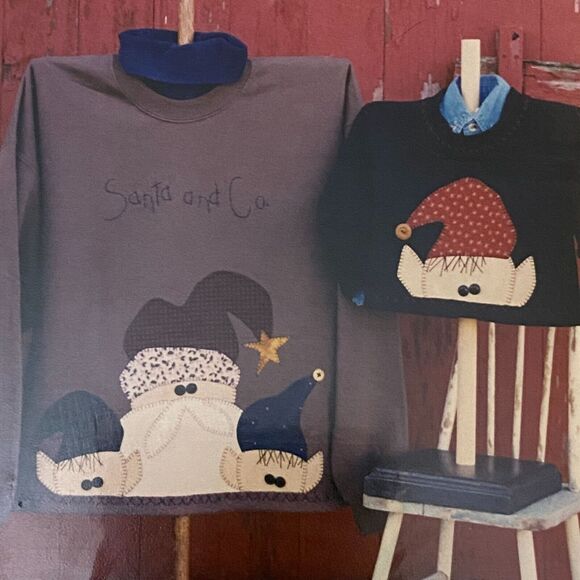 Bloomin Minds 107 Pattern Santa & Co Sweatshirt Applique Christmas Holiday Artsy - Picture 1 of 6